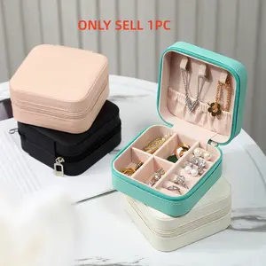 Mini Jewelry Box, Portable Jewelry Organizer, Small Storage Box for Earrings, Rings, Necklaces, Bracelets, Pendants