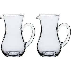 2pcs 300ml Glass Creamer Pitcher Milk Sauce Serving Jug