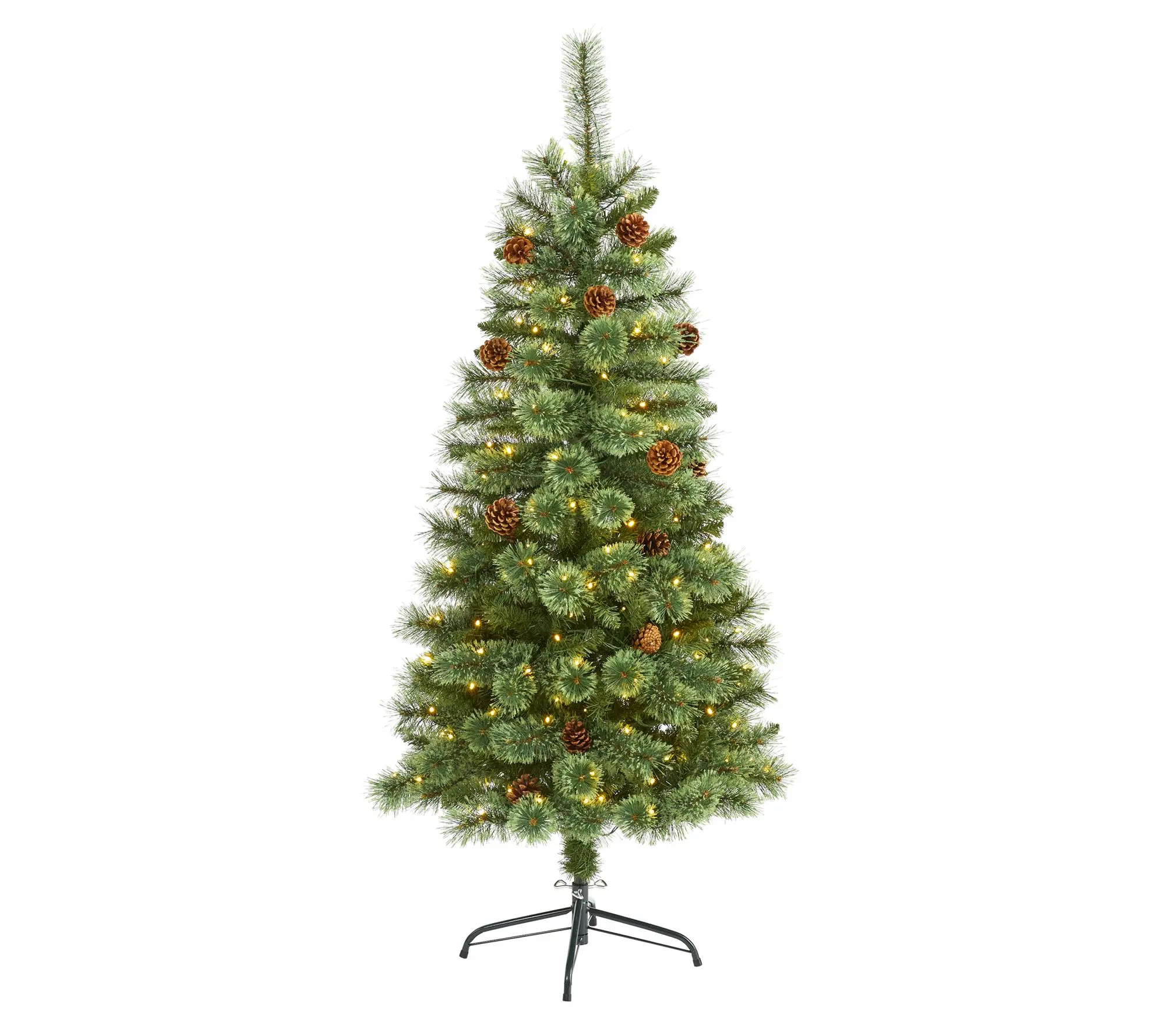 Nearly Natural 5' White Pine Christmas Tree with 200 Lights Nearly Natural 5' White Pine Christmas Tree with 200 Lights