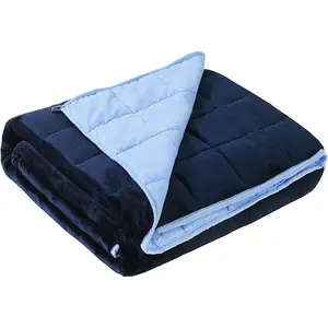 Weighted Blanket 20 lbs  Size Fuzzy Warm Flannel Throw Blanket with Soft Breathable Sanded, 60 x 80 inches, Blue