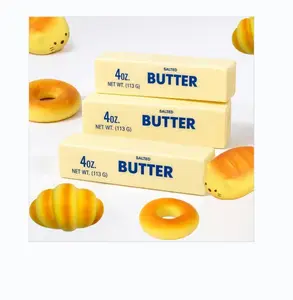 Ultra-soft, squeezable butter-shaped stress relief toy; milky-scented, slow-rebound butter-shaped stress relief toy, suitable for teens, non-toxic