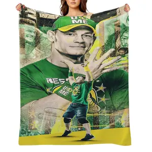 john-cena-Flannel Throw Blanket for Girls Boys- Ultra Soft, Anti-Shrink & Wrinkle-Resistant ,Quick-Dry, Machine Washable Cozy Throw ,Perfect Gift for Kids Adults A-56
