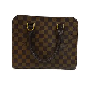 Pre-owned Louis Vuitton Canvas Clutches & Wristlets Triana Damier Ebene 252