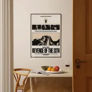 Episode III “Revenge of the Sith” Cinematic Minimalist Poster Unframed – Modern Movie Wall Art Print