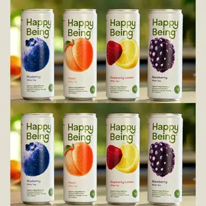 Happy Being White Tea Variety 8 Pack — Blueberry, Peach, Blackberry & Raspberry Lemon