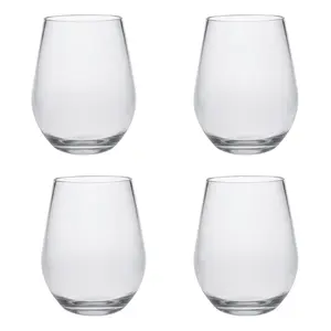 212 MAIN Unbreakable Tritan Plastic 20 oz Stemless Hi-Ball Glasses - 20 oz Cup, 4-Pack Set, Four Pack