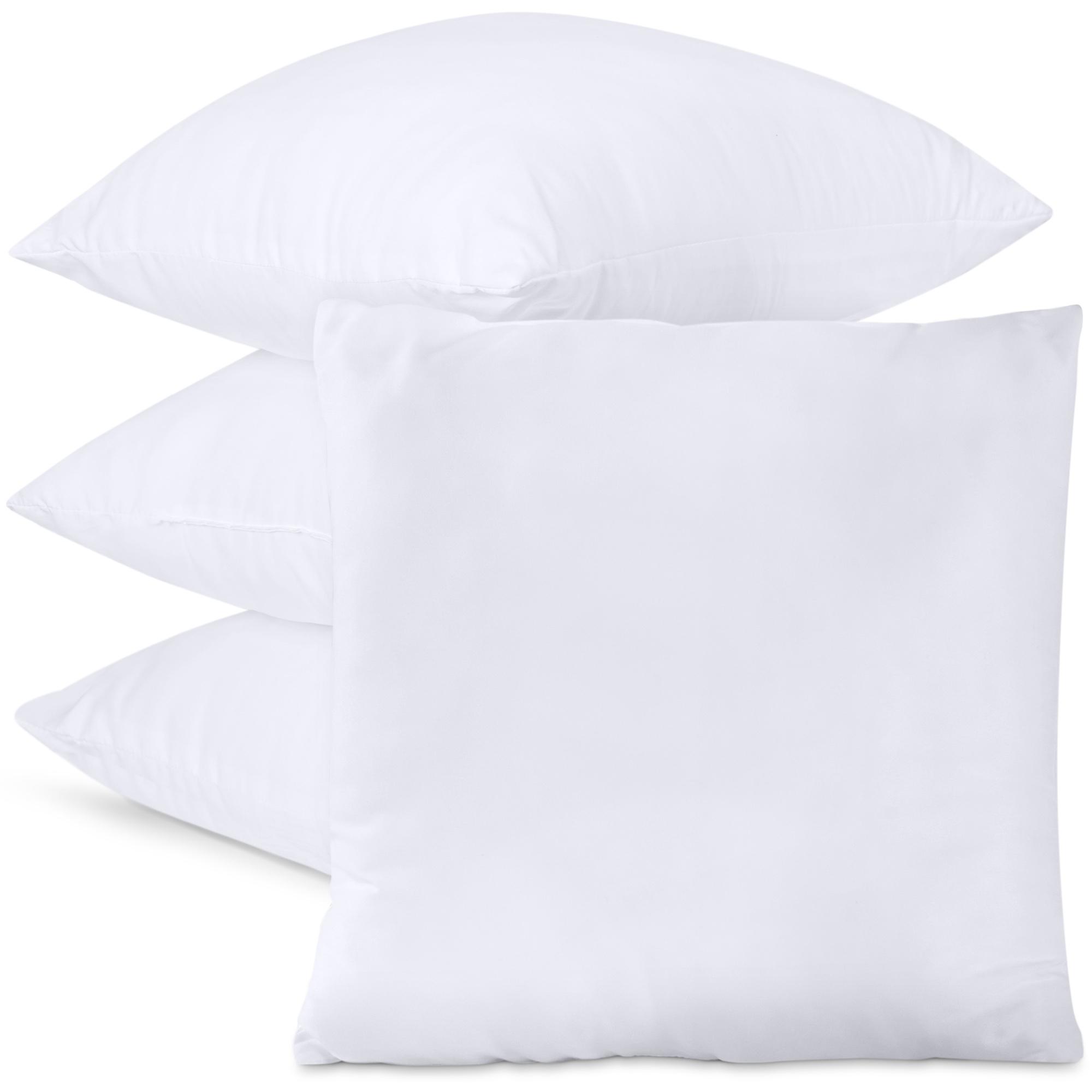 Utopia Bedding White Throw Pillow Inserts - Pack of 2 Durable Memory Foam for Bed & Couch - Soft 115 GSM Brushed Fabric - Breathable Comfortable Decorative Pillows