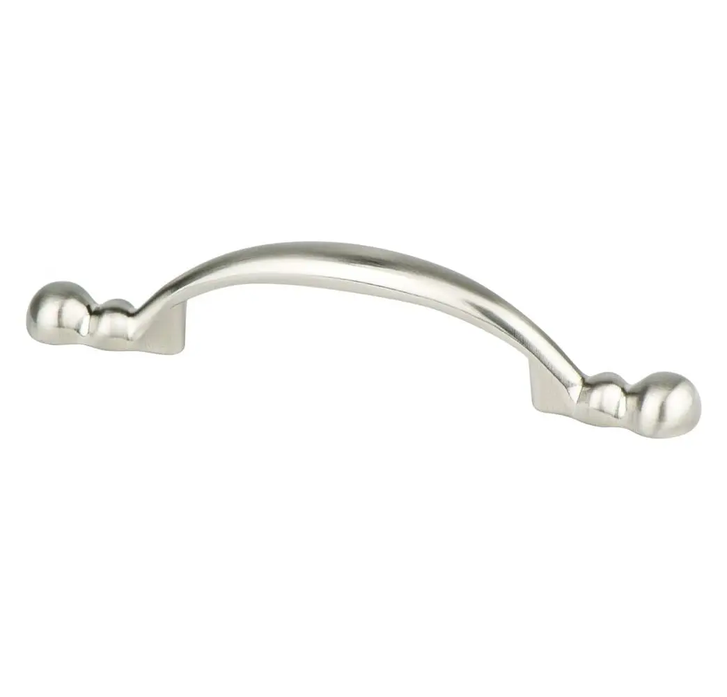 3 in. Traditional Advantage Four CC Brushed Nickel Rounded End Pull
