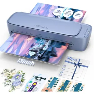 13 Inch Laminator Machine 11x17 with Laminating Sheets Personal Laminator for Teachers, 60S Warm Up Cold Thermal Lamination Machine for  Office, A3 Laminating Machine Portable Paper Laminate Kit