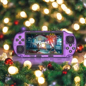 The SF3000 retro handheld gaming console features over 20,000 games, 14+ emulators, a 4.5-inch IPS HD screen, a dual-core processor, instant phone charging, and TV connectivity