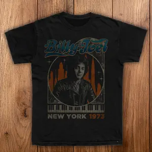Comfort Colors Vintage New York 1973 Billy Joel T-Shirt – For Classic Rock Fans – Concert Nights or Casual Days – Retro Music Style – Gift for Him or Her