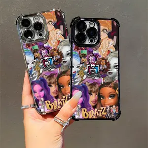 Bratz Cartoon Character Phone Case for Kids Teens Girls Compatible with iPhone 11/12/13/14/15/16 (Pro Max/Plus)