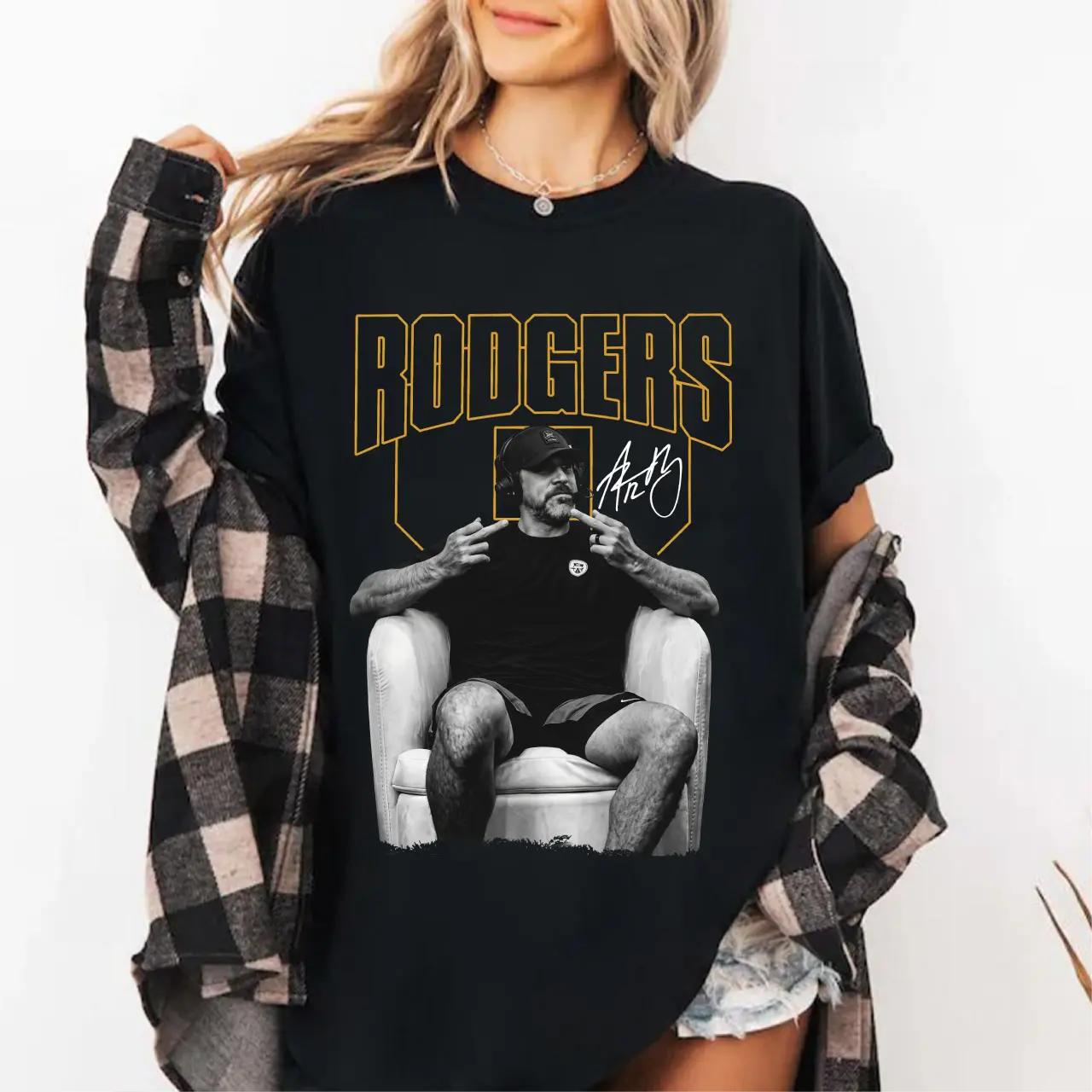 Rodgers "F*ck Hands" Football T-Shirt, graphic t-shirts, Football merch, men's clothing clothes merch, Gift For Women, Football Gift Unisex