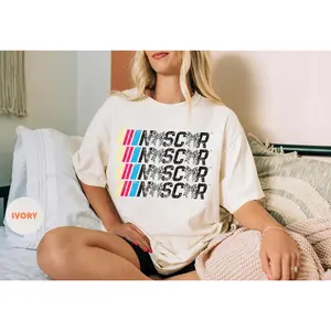 [Sale up to 50%] [Free Ship] Vintage NASCAR Shirt, Retro Grunge Racing Coquette Tee, Race Mom T-Shirt, If You Ain't First You're Last, Checkered Bows