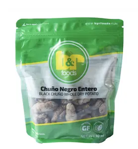 Chuño Negro Entero / Black Chuño Whole Dry Potato, 10 oz. (283 g.) Doy Pack - B&R Foods Dried Traditional Snack