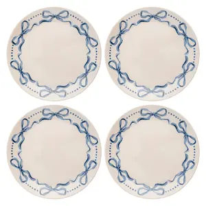 Blue Bows Melamine Salad Plates