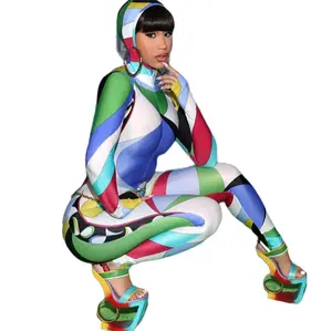 Colorful Jumpsuit with Zipper