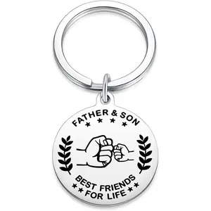 Dad Keychain from Son Funny Papa Key Chains Gifts for Daddy Unique Fathers Day Birthday Christmas Presents