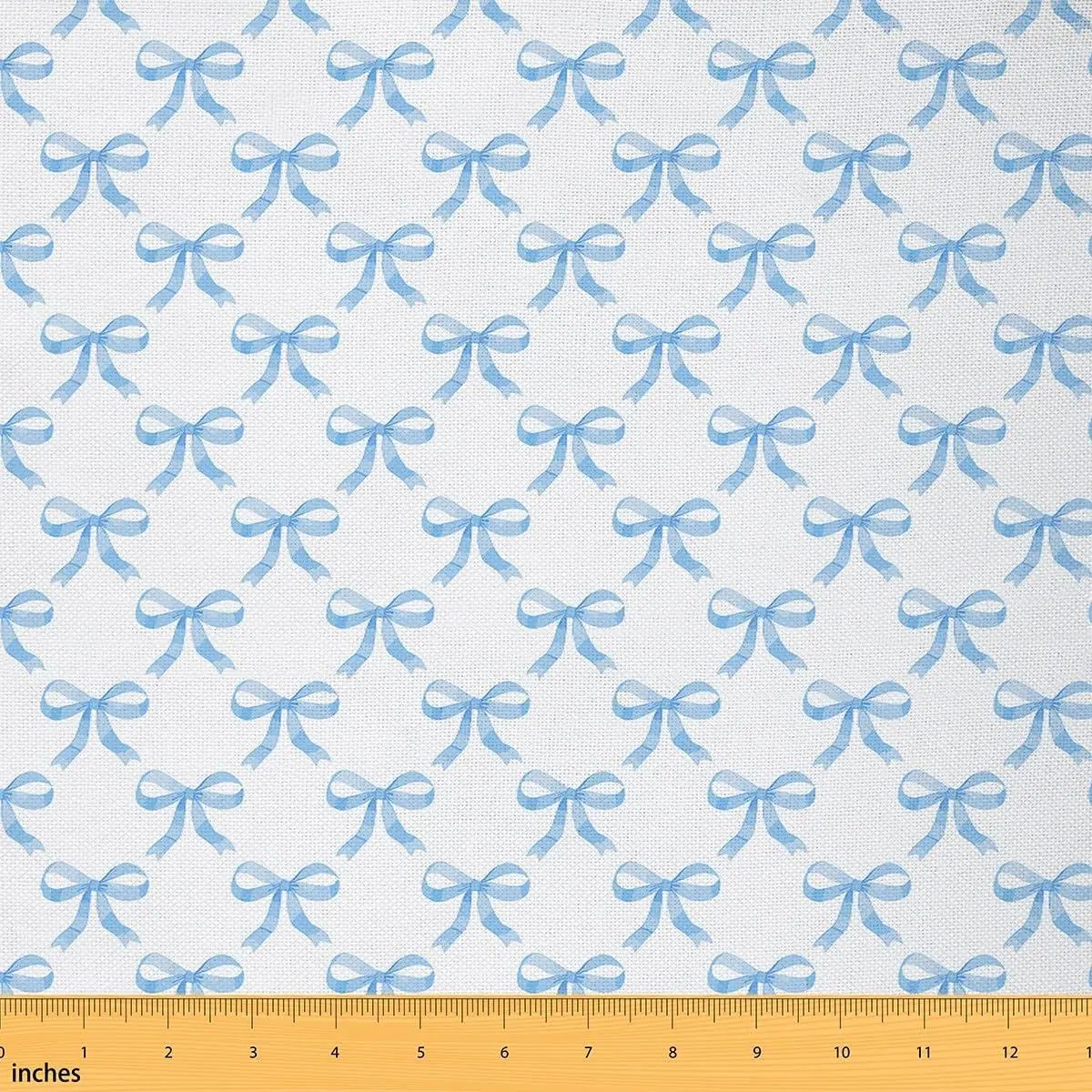 Watercolor Bow Fabric Cute Bowknot Fabric Blue Bow Upholstery Fabric Chairs Coquette Bows Reupholstery Fabric Decor Soft Flannel