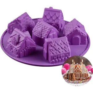 10.2'' Christmas Gingerbread House  Baking Mold,  Anniversary Birthday Tray-Wedding Festival Party  Cake Mold for Muffin Brownie Cornbread Candy Chocolates Butter  Bread