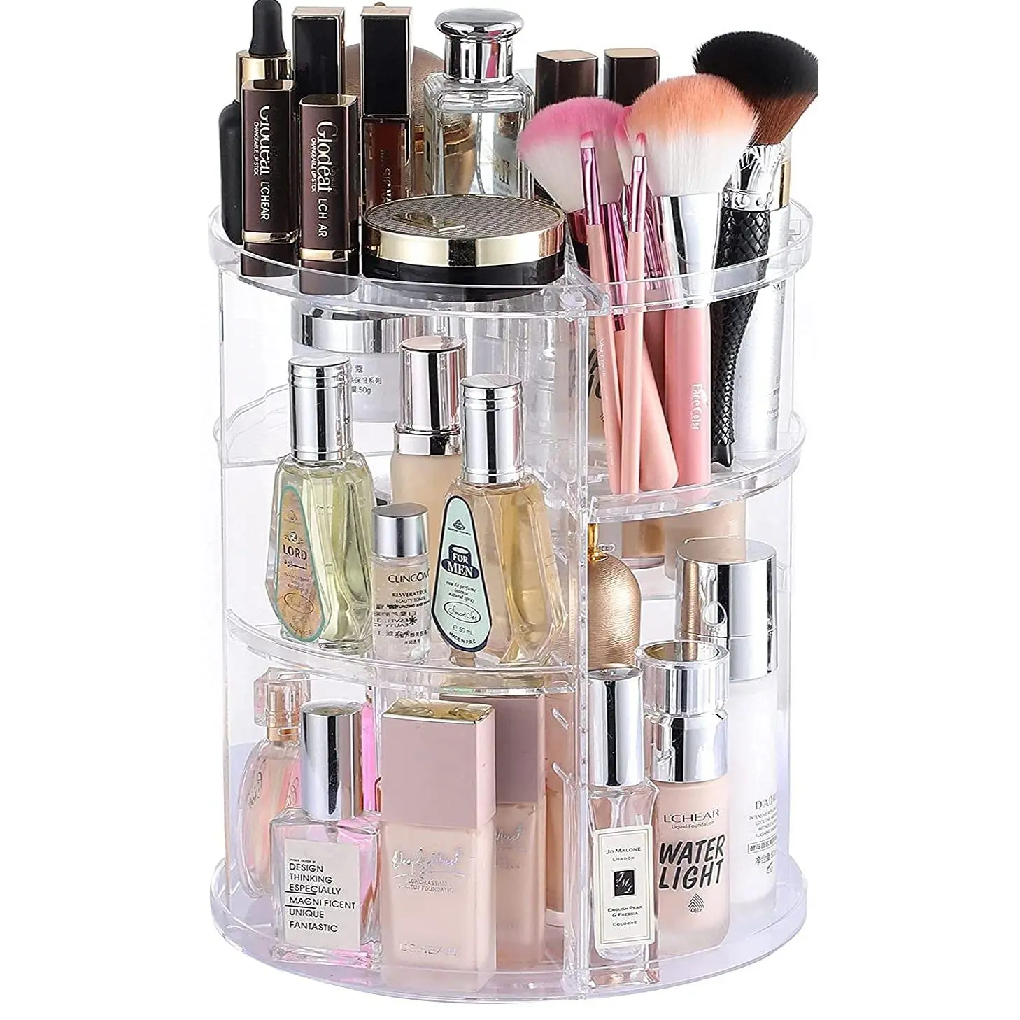 Clear Rotating Makeup Organizer for,Skincare Organizer Countertop,Cosmetic Display for Beauty,Skin Care,Spinning Makeup Stand,Make up Organizer and Perfume organizer