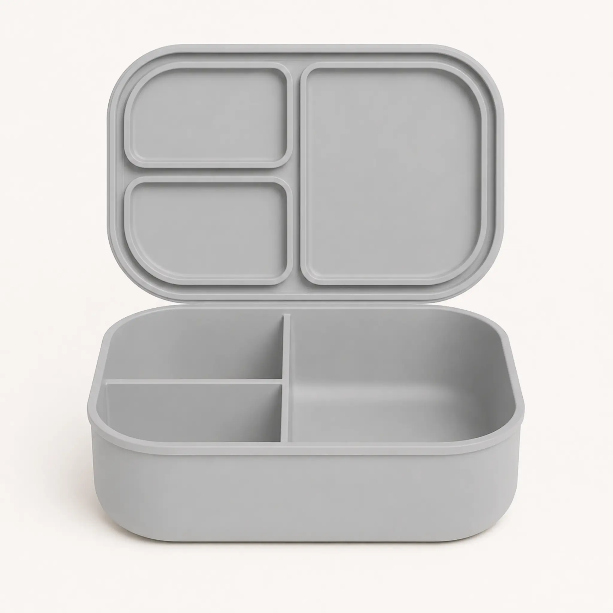 3 Compartment Bento Lunch Box, Leakproof Silicone, Kids & Adults | The Classic Bento by Dreamroo