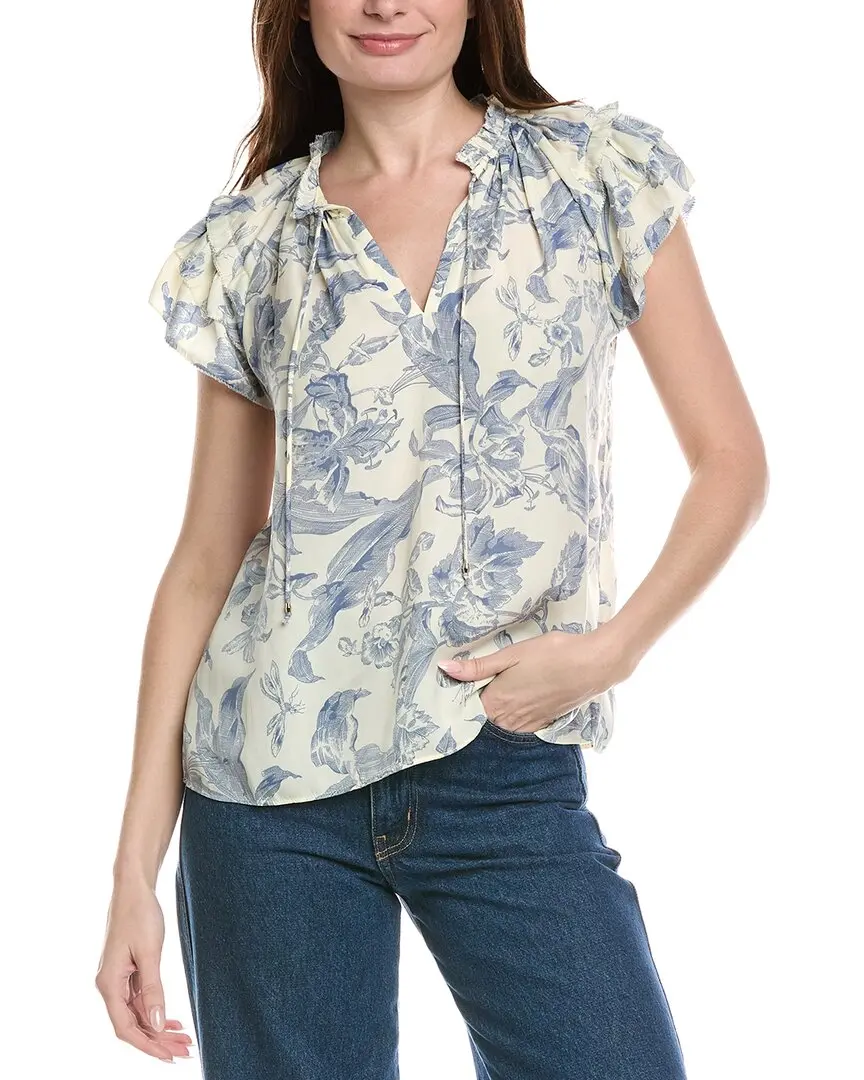 philosophy Flutter Print Blouse