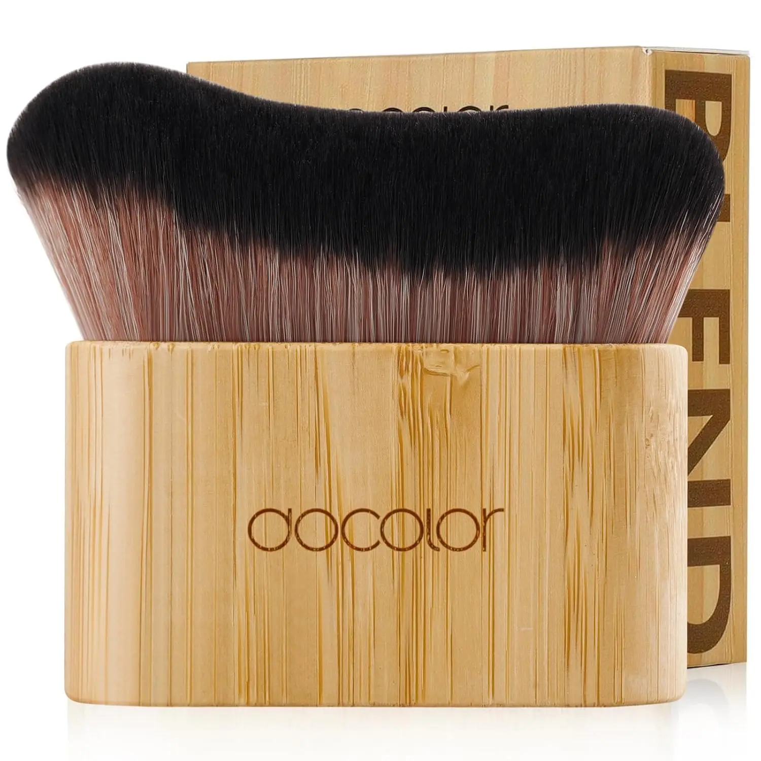 docolor Self Tanner Brush Large Body Makeup Brush, Soft Vegan Tanning Brush no stripes, for Foundation, Self-tanner, Bronzer, Self Tan Back Applicator Body + Face Self-Tan Blending Brush Gift Box Bamboo Bath