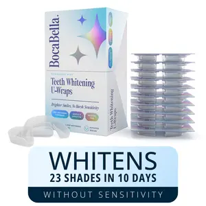 Teeth Whitening U-Wraps – 15% Hydrogen Peroxide, Enamel-Safe, No Sensitivity – Aloe, Calendula & Peppermint – Fast Whitening Strips