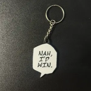 “Nah, I’d Win” Anime Keychain – Gojo Quote Speech Bubble Keychain | Jujutsu Kaisen Fan Accessory