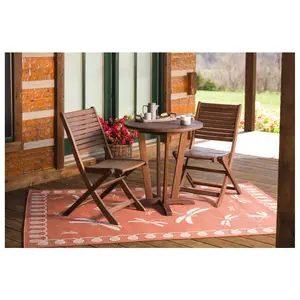 Evergreen Set of 2 Eucalyptus Folding Bistro Chairs