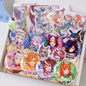 8 Ops Umamusume Pretty Derby Pin Buttons – Handmade Fan Art Decoration, Perfect Gift for Anime Lovers