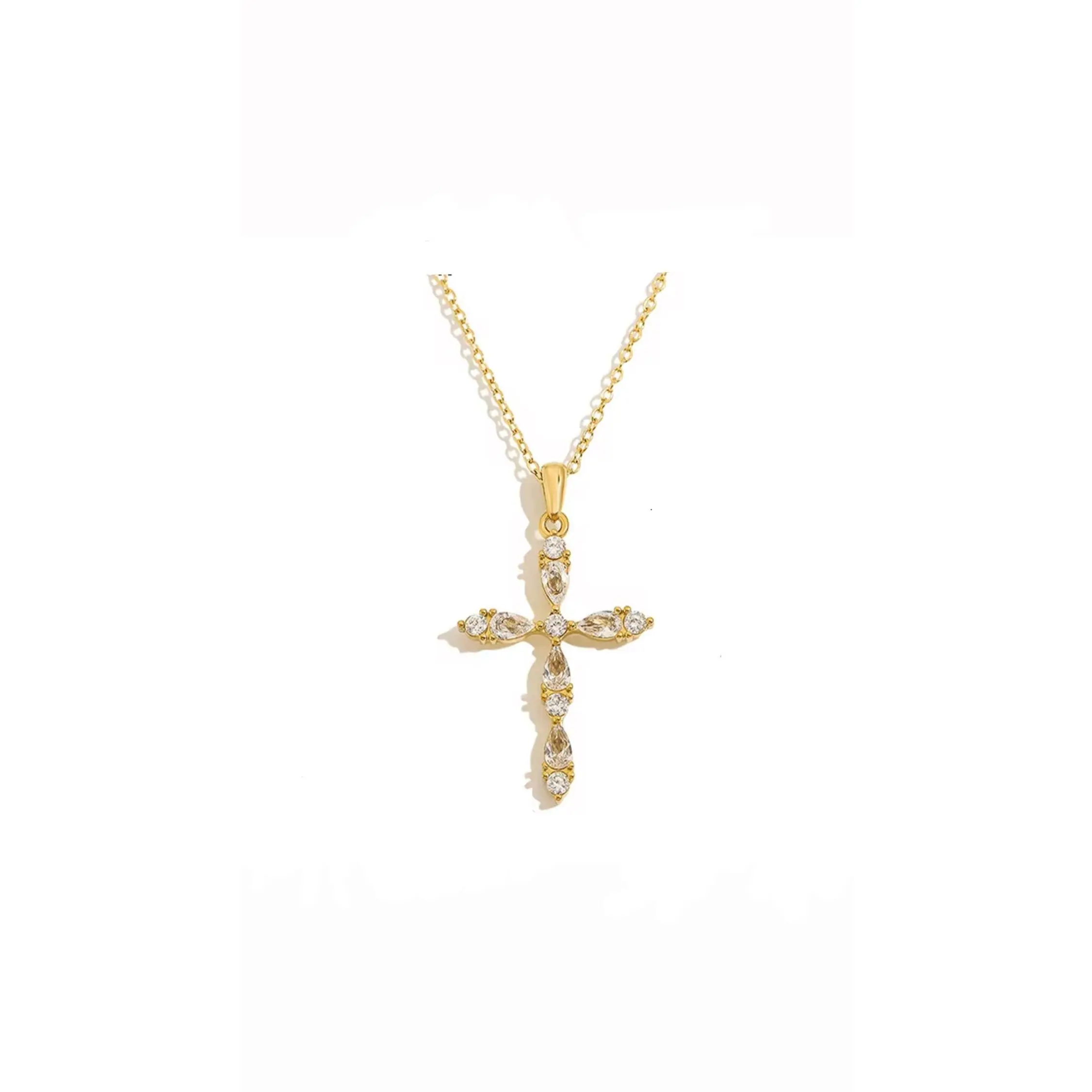 Angel Whisper Marquise Diamond Cross