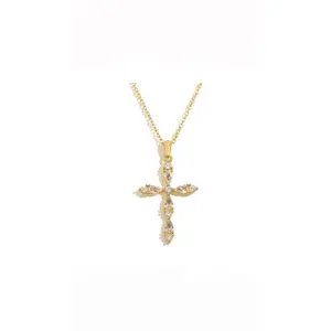 Angel Whisper Marquise Diamond Cross