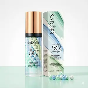（3PCS）SPF50+ PA+++ Tone-Up Sunscreen Primer – Invisible Pore Blur, Oil Control & Brightening Makeup Base for Smooth Glass Skin