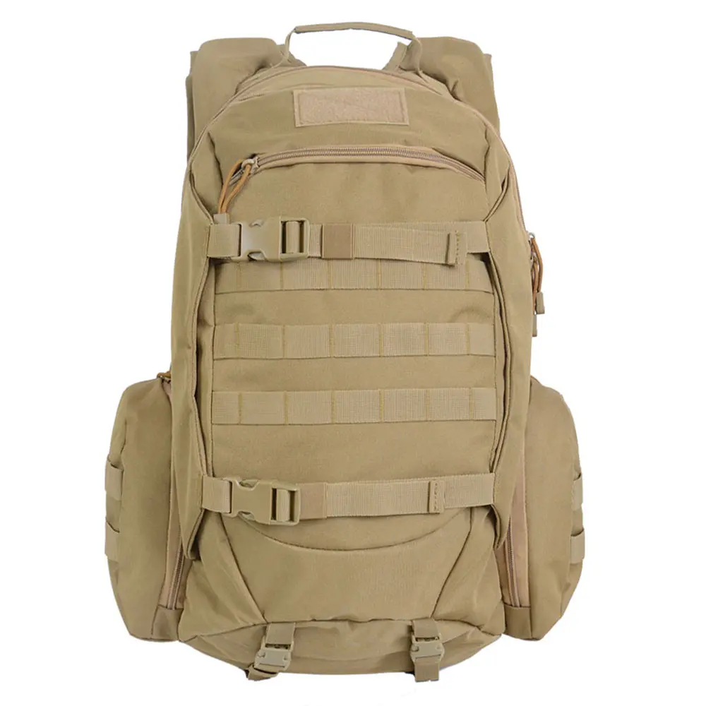 1PCS Outdoor Gear Brand  New 45L Large-Capacity Double-Shoulder Men's Tactical Camouflage Flat Shark Backpack for Camping Hiking & Mountain Climbing