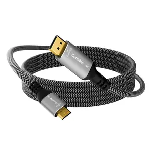 4K DisplayPort to Mini HDMI Cable 6FT, Uni-Directional DP to Mini HDMI Cable.Supports 4K@60Hz, 2K@120Hz, Video UHD, Nylon Braided, for Desktop, AMD, NVIDIA, KYY, ARZOPA, VILVA, MNN, Portable Monitor