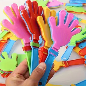 10pcs Plastic Clapper Hands, Party Noisemakers, Party Decoration Supplies for Festivals, Cheerleading, Sports Events, Concerts, Birthdays & Corporate Celebrations