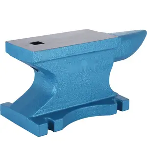 Single Horn Anvil 55 Lbs Cast Iron Blacksmith Anvil For Heavy Forging And Metalworking, Rugged Round Horn Design, Durable Jewelers Metalsmith Tool For Forge, Smithy, Jewelry Making, And Workshop Equipment