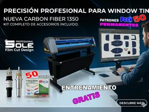 ENTRENAMIENTO PARA WINDOW TINT Y VINYL PLOTTER DE CORTE 53" MOD. CARBON FIVER