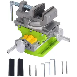 3" 90° Rotary Table Cross Slide Drill Press Vise - Horizontal Precision Vernier Reading Tool for Milling Drilling Boring Machine