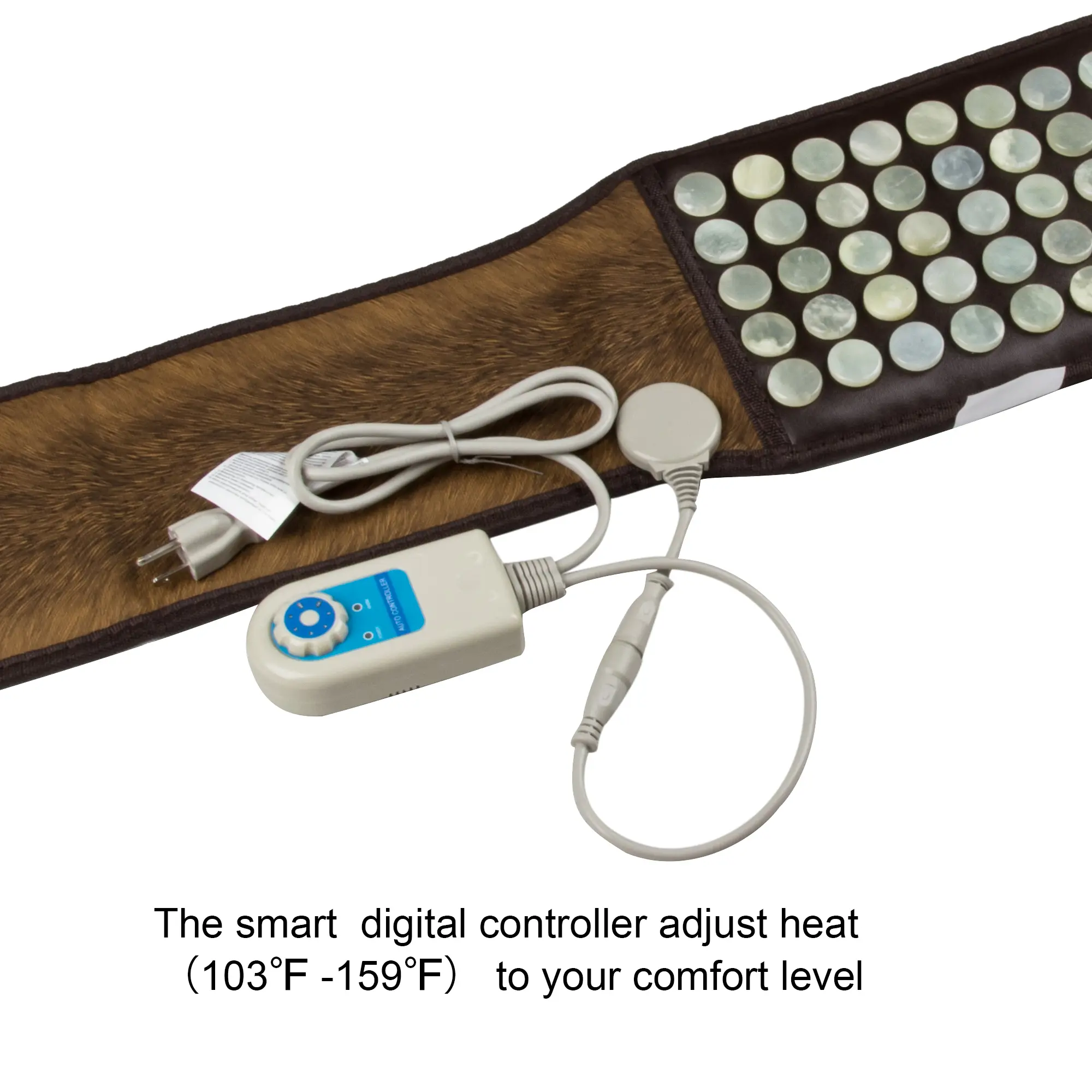 Adjustable Natural Jade Infrared Heat Therapy Healing Mat/Pad, New-BELT28
