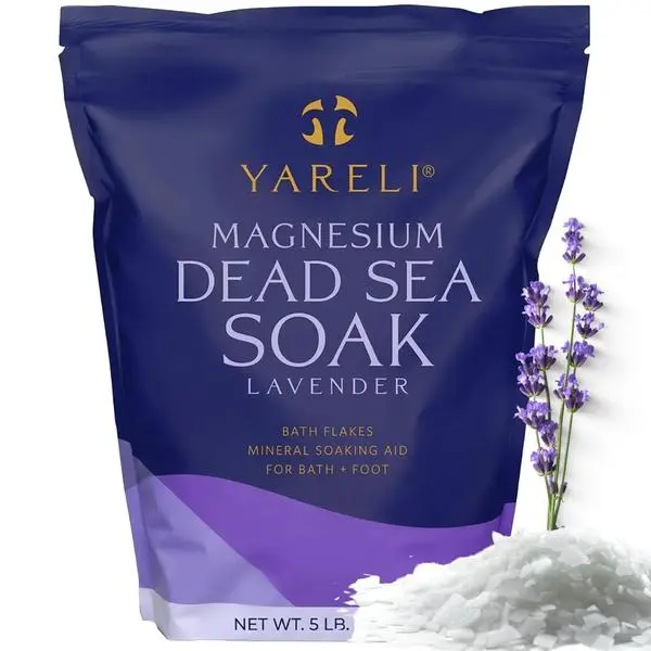 Yareli Magnesium Flakes Dead Sea Bath Soak, 5lb Lavender