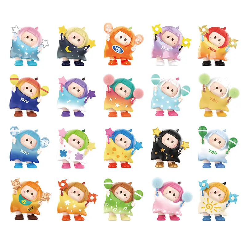 YOYO Cute Tilt Head S2 Icon Box Figure Blind Box, Kawaii Collectible Toy for Desk Decor, Room Decor, Unboxing & Gift Idea, Back To School