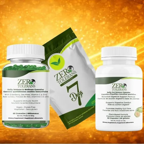ZEROTOLERANS Daily Wellness Bundle 3 Pieces ZEROTOLERANS Daily Wellness Bundle 3 Pieces