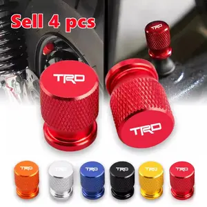 4pcs Metal Car Wheel Tire Valve Stem Cover Cap, Waterproof Protector for Toyota Trd Corolla Yaris Aygo Prius Chr Camry Auris Avensis