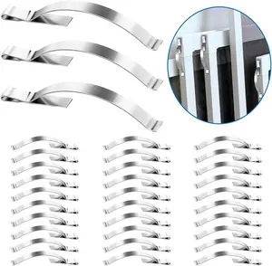 30 PCS Window Screen Tension Spring Clips - Securely Hold Screens in Aluminum Channels - 1/4” Wide 2-1/4” Long - Durable Stainless Steel Stabilizing Screen Windows
