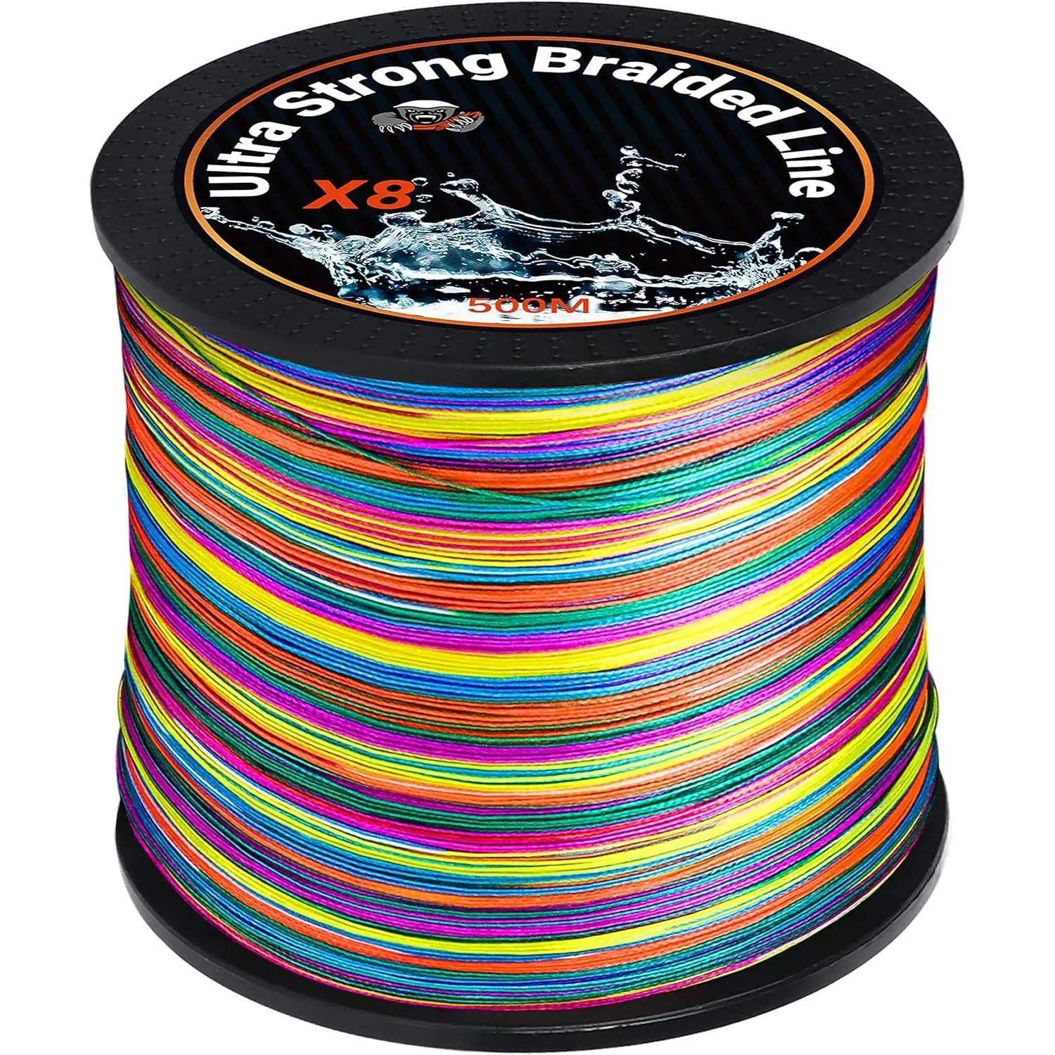 8 Strands Braided Fishing Line - High Visibility Colored Braid  Super Strong Abrasion Resistant No Stretch 328yds/546yds/1093yds 12lb to 100lb for Saltwater or Freshwater