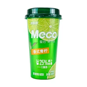 MECO Thai Green Lime Juice Tea 400ml - Zero Fat, Refreshing Fruit Drink