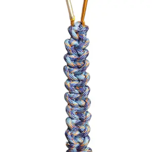 Shark Jaw 5 1/2” Paracord Keychain with D Ring and C Clip - Supports Cancer Nonprofit, Durable & Lightweight Design